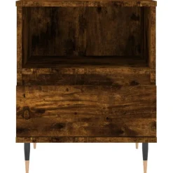 2x Szafka Nocna Stolik Komoda Brązowa z Szufladą Do Sypialni 40x35x50 cm