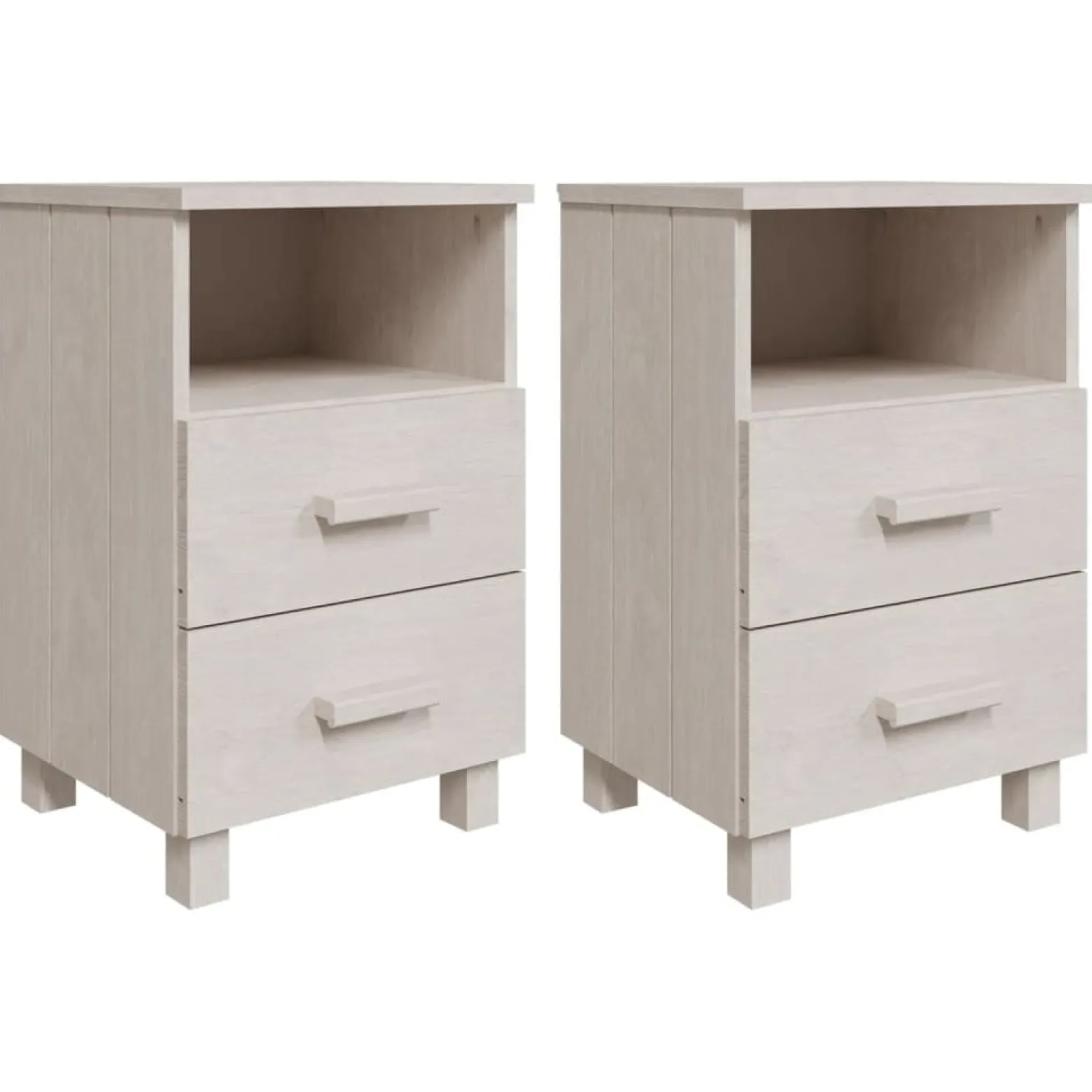 2x Szafka Nocna Stolik Komoda Biała z Szufladą Do Sypialni 40x35x62 cm