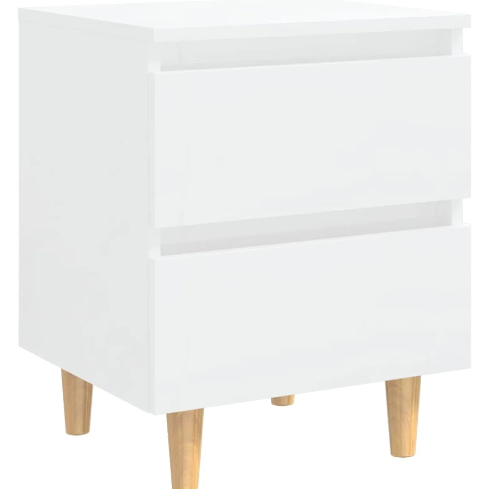 2x Szafka Nocna Stolik Komoda Biała z Szufladą Do Sypialni 40x35x50 cm