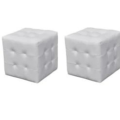 2x Szafka Nocna Stolik Komoda Biała Do Sypialni Pokoju Salonu 30x30x30 cm