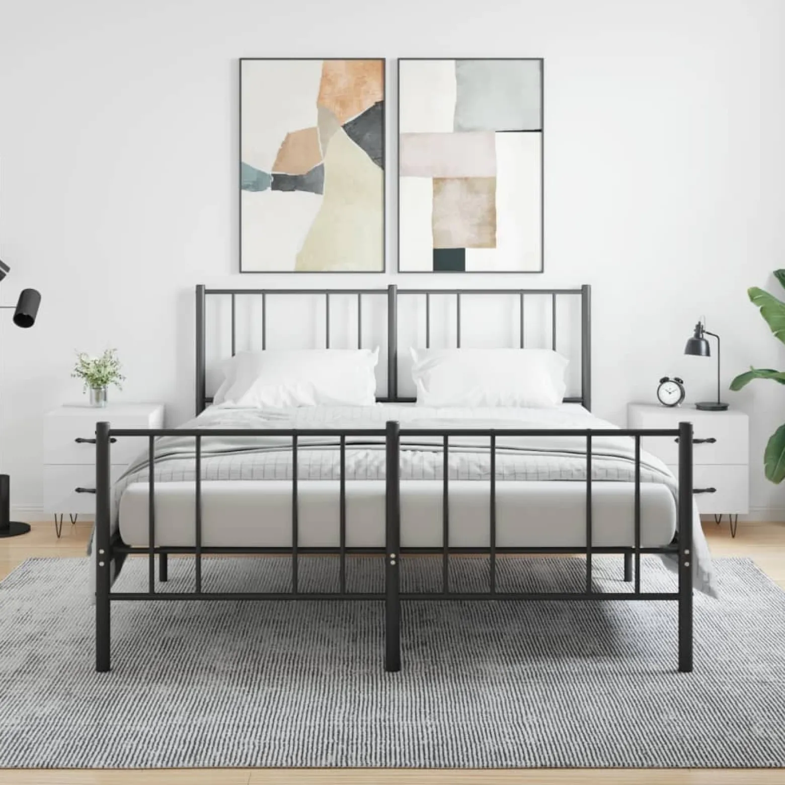 2x Szafka Nocna Stolik Komoda Biała z Szufladą Do Sypialni 40x35x47,5 cm