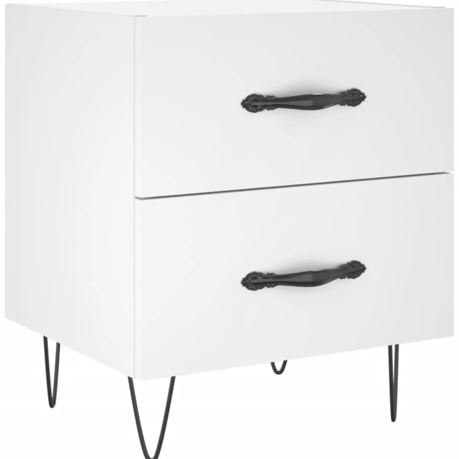 2x Szafka Nocna Stolik Komoda Biała z Szufladą Do Sypialni 40x35x47,5 cm
