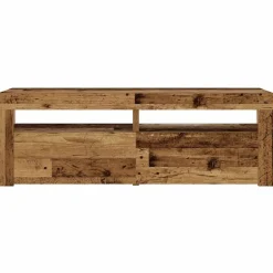 2x Szafka Nocna Stolik Komoda Szara z LED Do Sypialni 60x35x40 cm