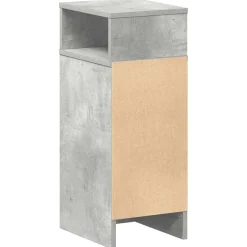 2x Szafka Nocna Stolik Komoda Szara z Szufladą Do Sypialni 25x31x66 cm