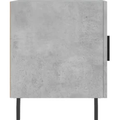 2x Szafka Nocna Stolik Komoda Szara z Drzwiami Do Sypialni 40x40x50 cm