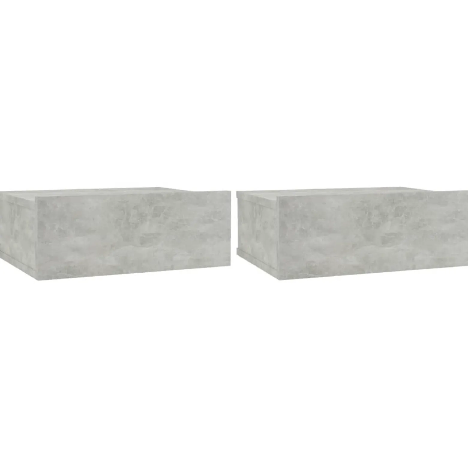 2x Szafka Nocna Stolik Szara z Szufladą Wisząca Do Sypialni 40x30x15 cm