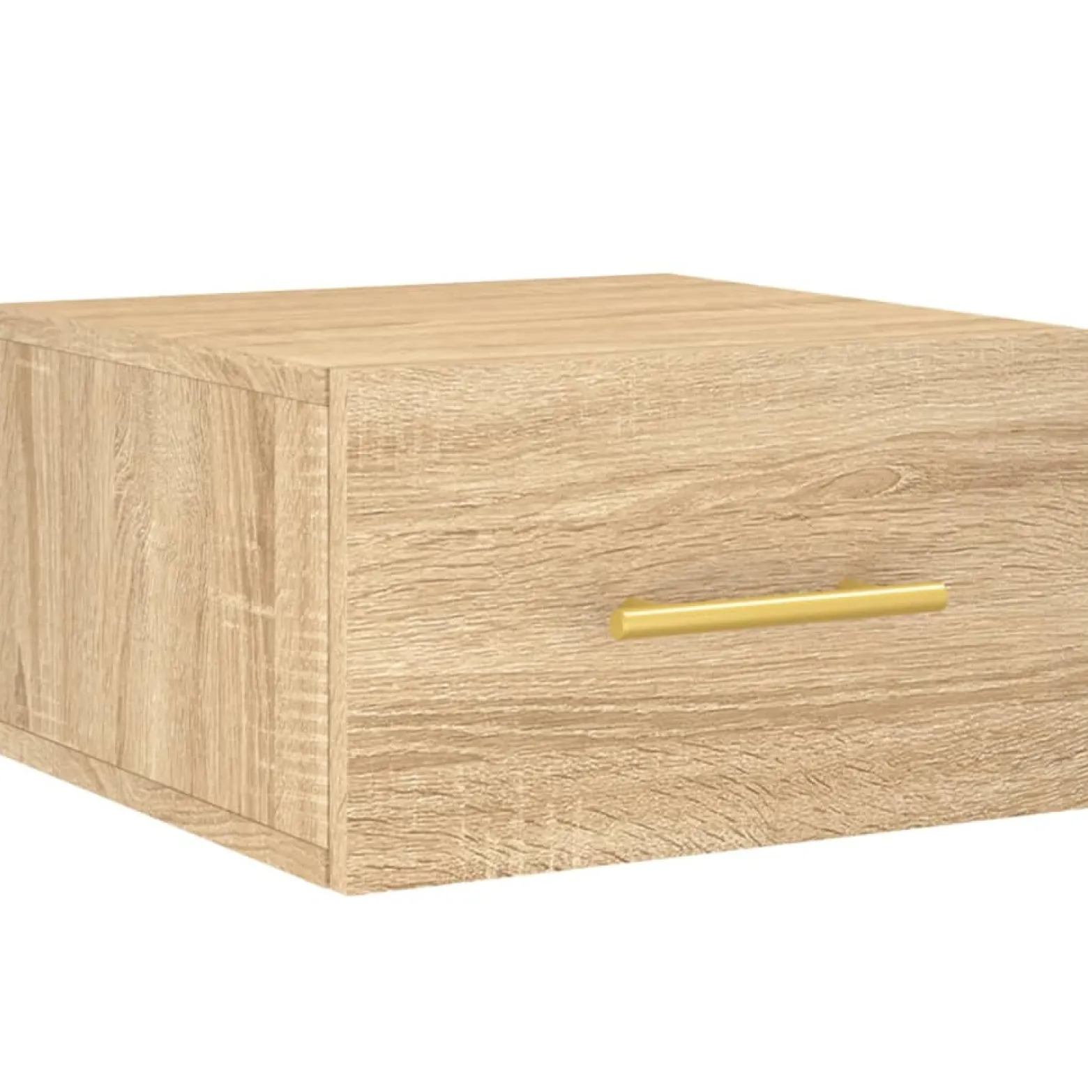 2x Szafka Nocna Wisząca Brąz Komoda Stolik Nocny Do Sypialni 35x35x20 cm