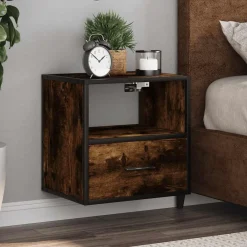 2x Szafka Nocna Wisząca Komoda Stolik Nocny Do Sypialni 40x31x39.5