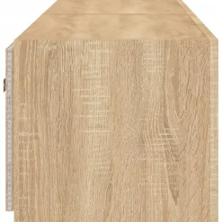 2x Szafka RTV Wisząca Stolik Półka Brązowa LED 80x35x31 cm