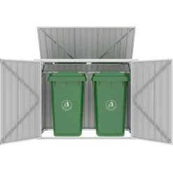 Zabudowa Kosza na Śmieci Metalowa DAVIS 6x3 2 Pojemniki 173x101cm