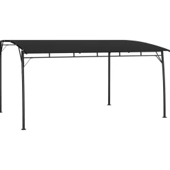 Zadaszenie ogrodowe Antracyt 4 x 3 x 2.55 m Poliester vidaXL