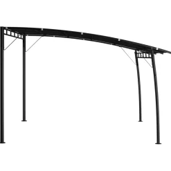 Zadaszenie ogrodowe Antracyt 4 x 3 x 2.55 m Poliester vidaXL