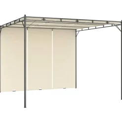 Zadaszenie ogrodowe Kremowy 3 x 3 x 2.25 m Tkanina vidaXL