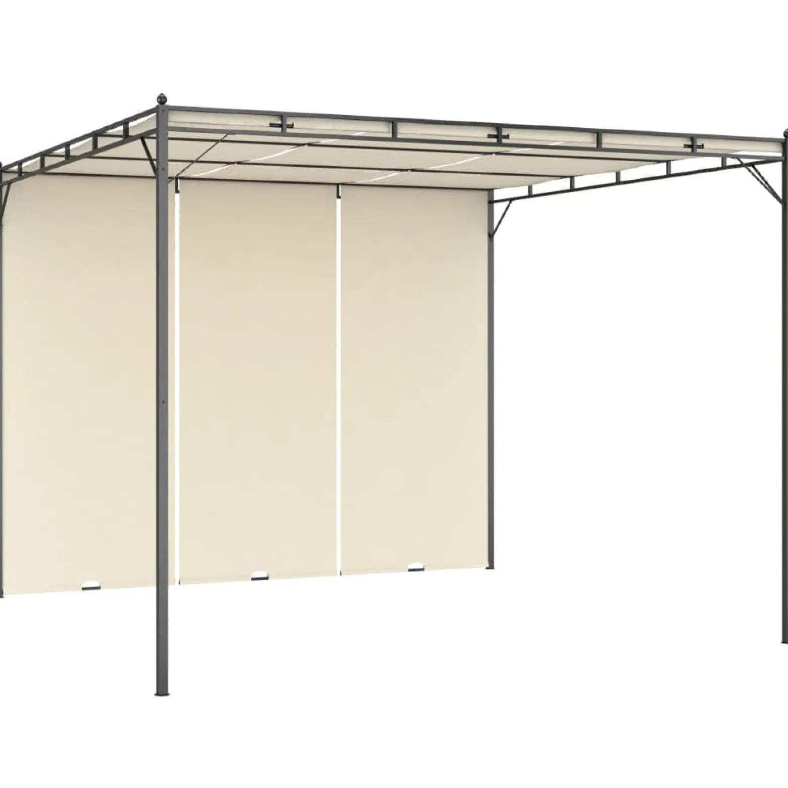 Zadaszenie ogrodowe Kremowy 3 x 3 x 2.25 m Tkanina vidaXL
