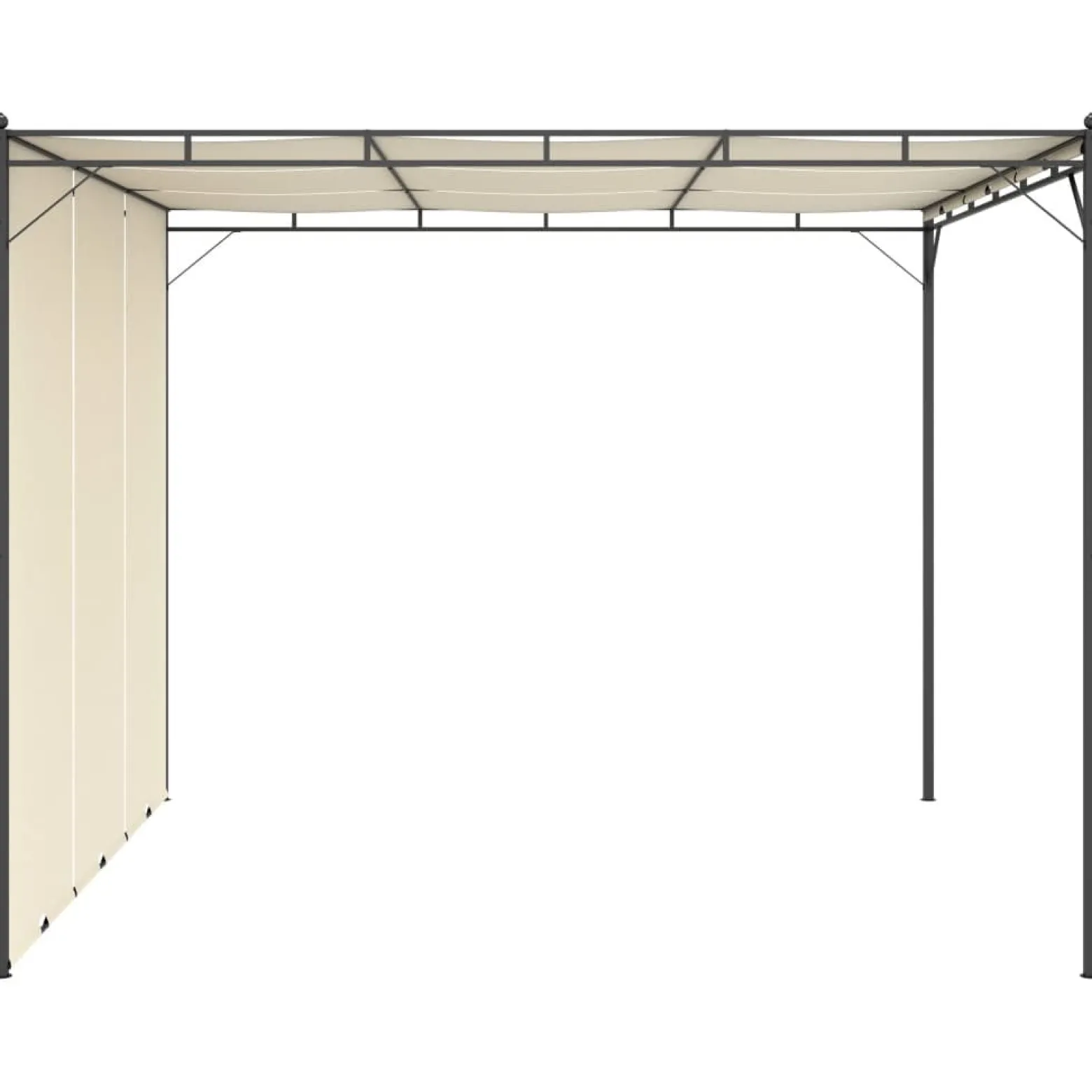 Zadaszenie ogrodowe Kremowy 3 x 3 x 2.25 m Tkanina vidaXL