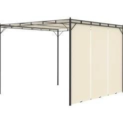 Zadaszenie ogrodowe Kremowy 3 x 3 x 2.25 m Tkanina vidaXL