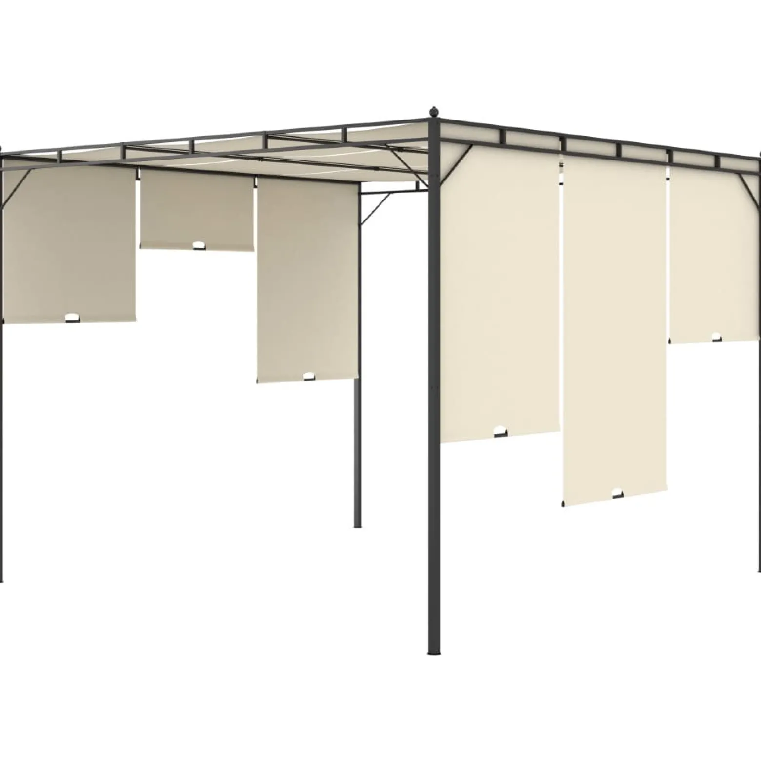 Zadaszenie ogrodowe Kremowy 3 x 3 x 2.25 m Tkanina vidaXL