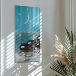 Zegar ścienny 30x60 Kamienie nowoczesny do salonu