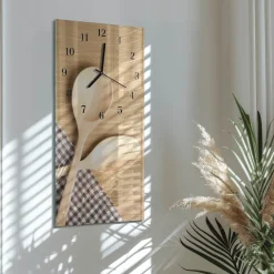 Zegar do salonu 30x60 Łyżki zegar ścienny