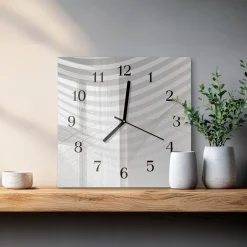 Zegar grafika 30x30 Abstrakcyjne Linie nowoczesne design 3D art