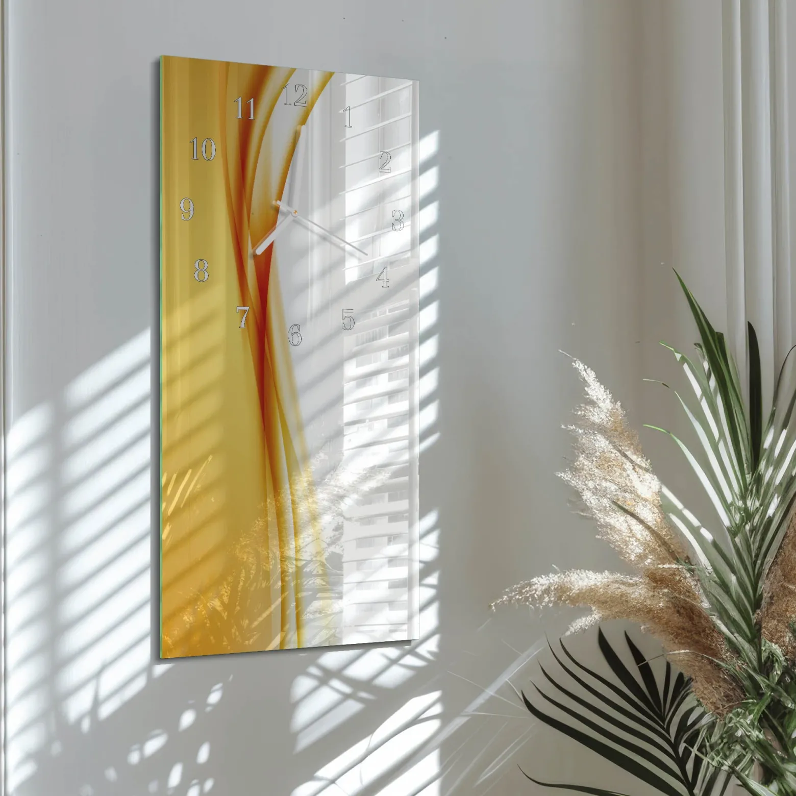 Zegar na szkle 30x60 Wzór zegar ścienny