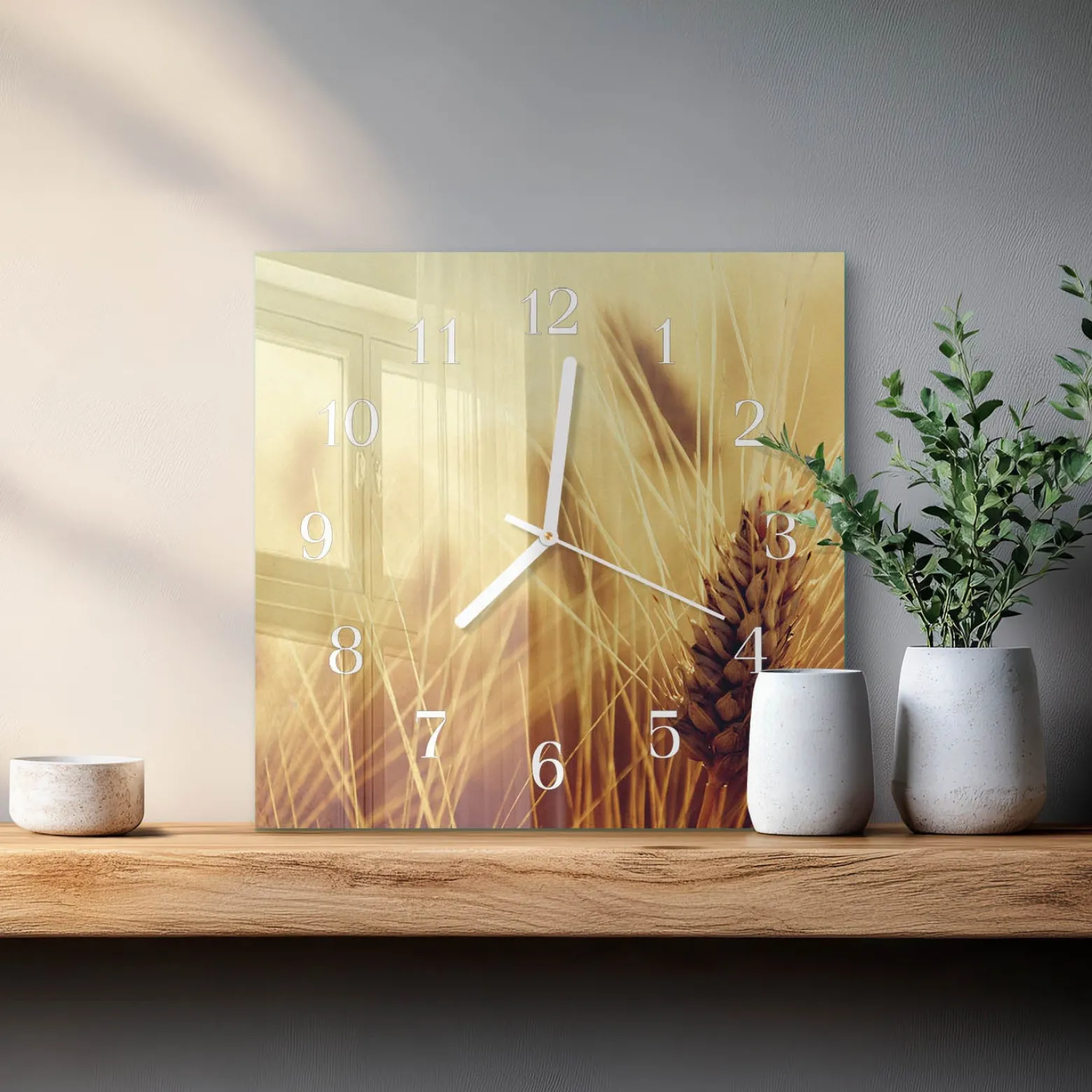 Zegar nowoczesny 30x30 Ziarno nowoczesny na ścianę