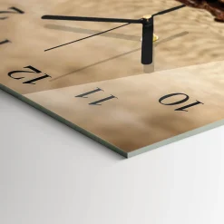 Zegar ostry 30x30 Ziarna Kawy nowoczesny na ścianę