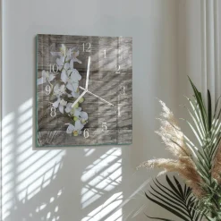 Zegar premium 30x30 Deski dekoracyjny do salonu