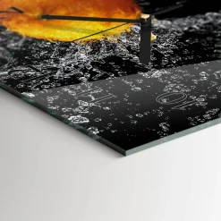 Zegar premium 30x30 Pomarańczowy nowoczesny do salonu