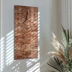 Zegar z grafiką 30x60 Ściana z Cegieł ozdobny ścienny