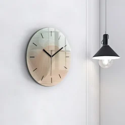 Zegar ze szkła ścienny Abstrakcja fal fi30