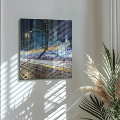 Zegar ścienny 30x30 Horyzont dekoracyjny do salonu