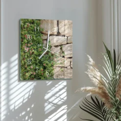 Zegar ścienny 30x30 Kamienie Natura nowoczesny do salonu
