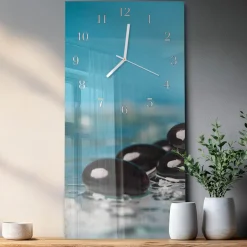 Zegar ścienny 30x60 Kamienie nowoczesny do salonu