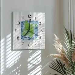 Zegar ścienny 30x30 Mięta Lodowa design na ścianę
