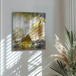 Zegar ścienny 30x30 Oliwa z Oliwek szklany ścienny