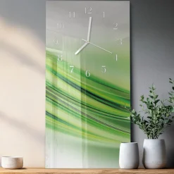 Zegar ścienny 30x60 Sztuka Abstrakcyjna cichy mechanizm salon