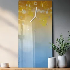 Zegar ścienny 30x60 Wzór cichy mechanizm salon