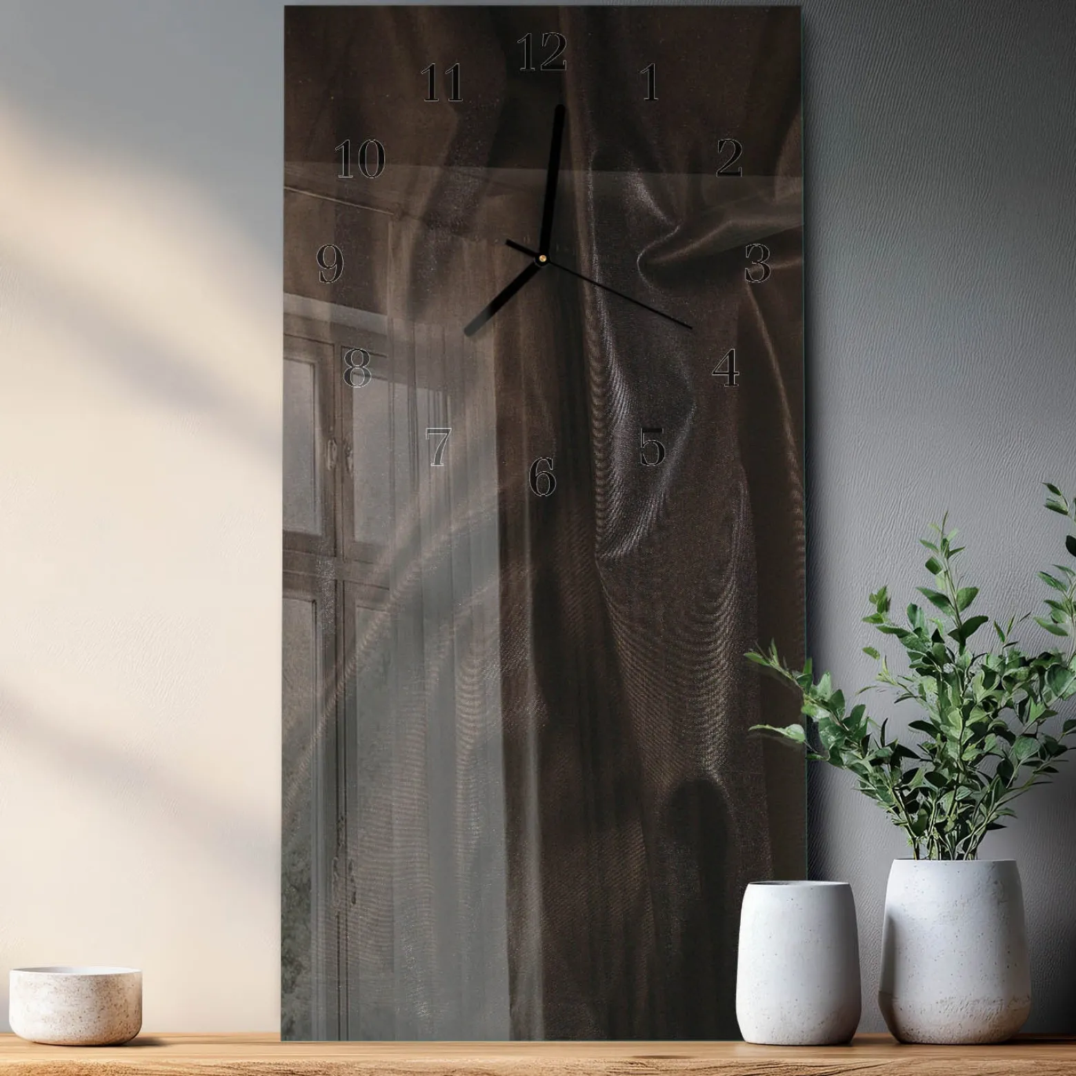 Zegar do kuchni 30x60 Aksamit design na ścianę