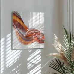 Zegar do kuchni 30x30 Dym Abstrakcyjny design na ścianę