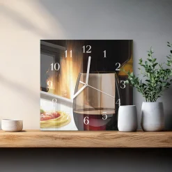 Zegar do kuchni 30x30 Spaghetti design na ścianę