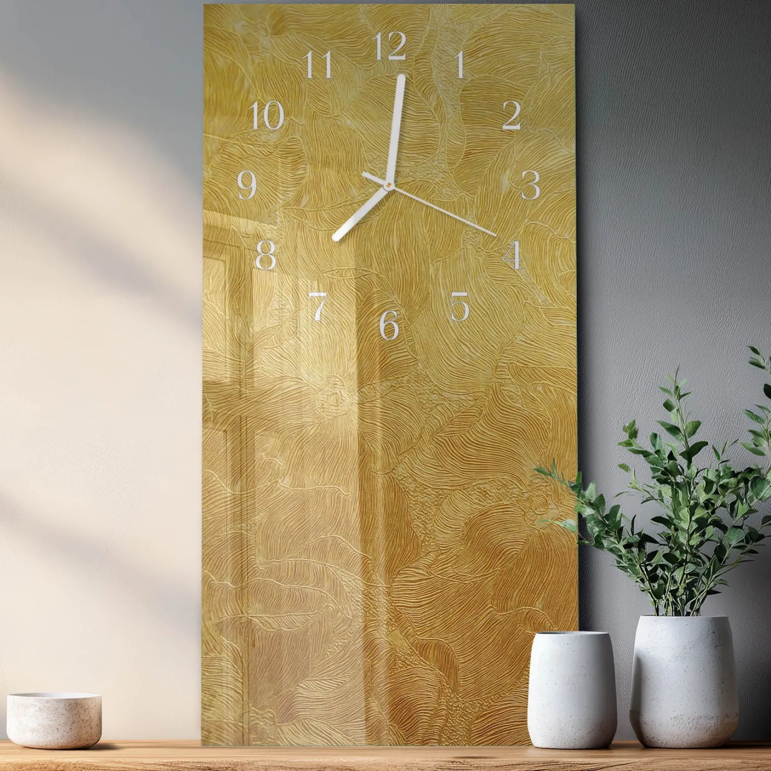 Zegar do kuchni 30x60 Wzór cichy mechanizm salon