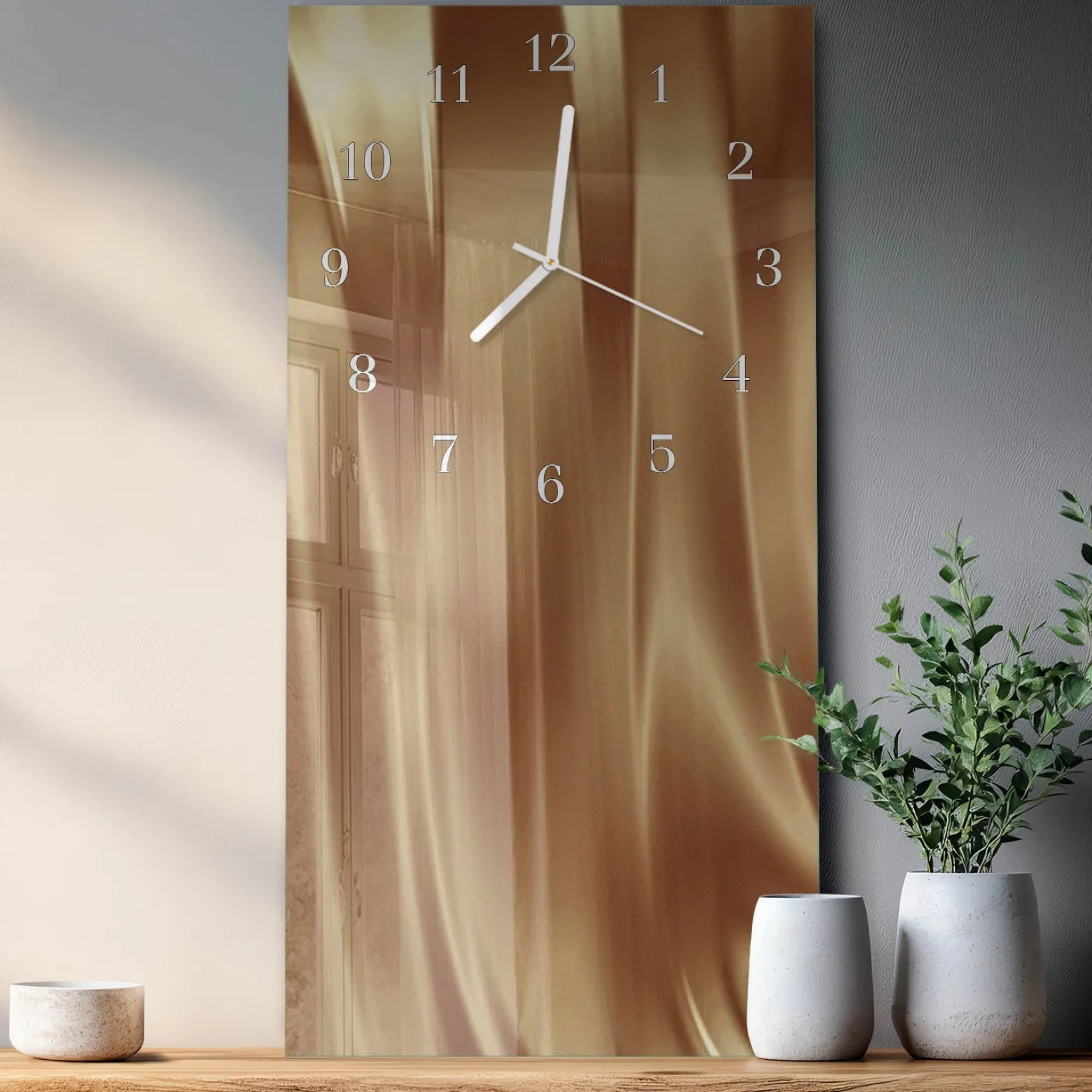 Zegar do salonu 30x60 Aksamit zegar ścienny