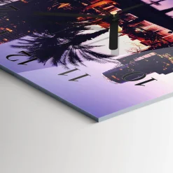 Zegar Floryda 30x30 Palmy Florydy plaża ocean palma słońce lato