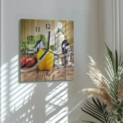 Zegar foto 30x30 Papryka dekoracyjny do salonu