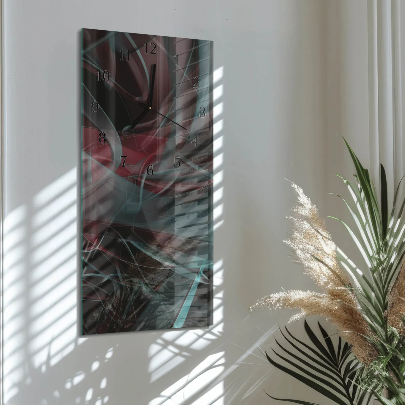Zegar foto 30x60 Wzór cichy mechanizm salon