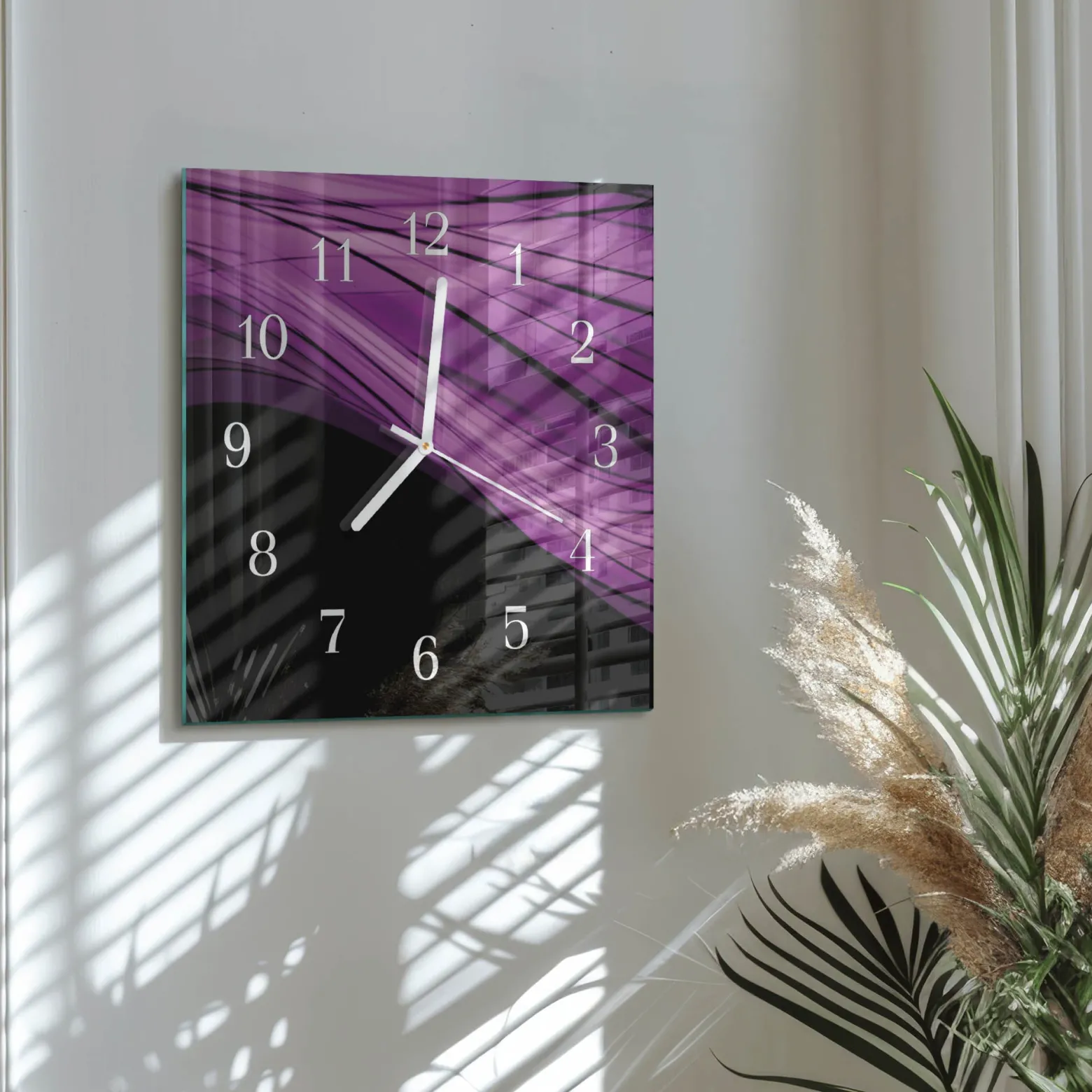 Zegar grafika 30x30 Abstrakcja design wzory kolory moderna loft