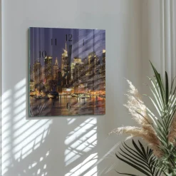 Zegar horyzont 30x30 Horyzont niebo morze widok salon nowoczesny