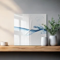 Zegar kolory 30x30 Dym Abstrakcyjny grafika dym kolory nowoczesny