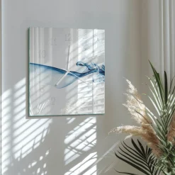 Zegar kolory 30x30 Dym Abstrakcyjny grafika dym kolory nowoczesny
